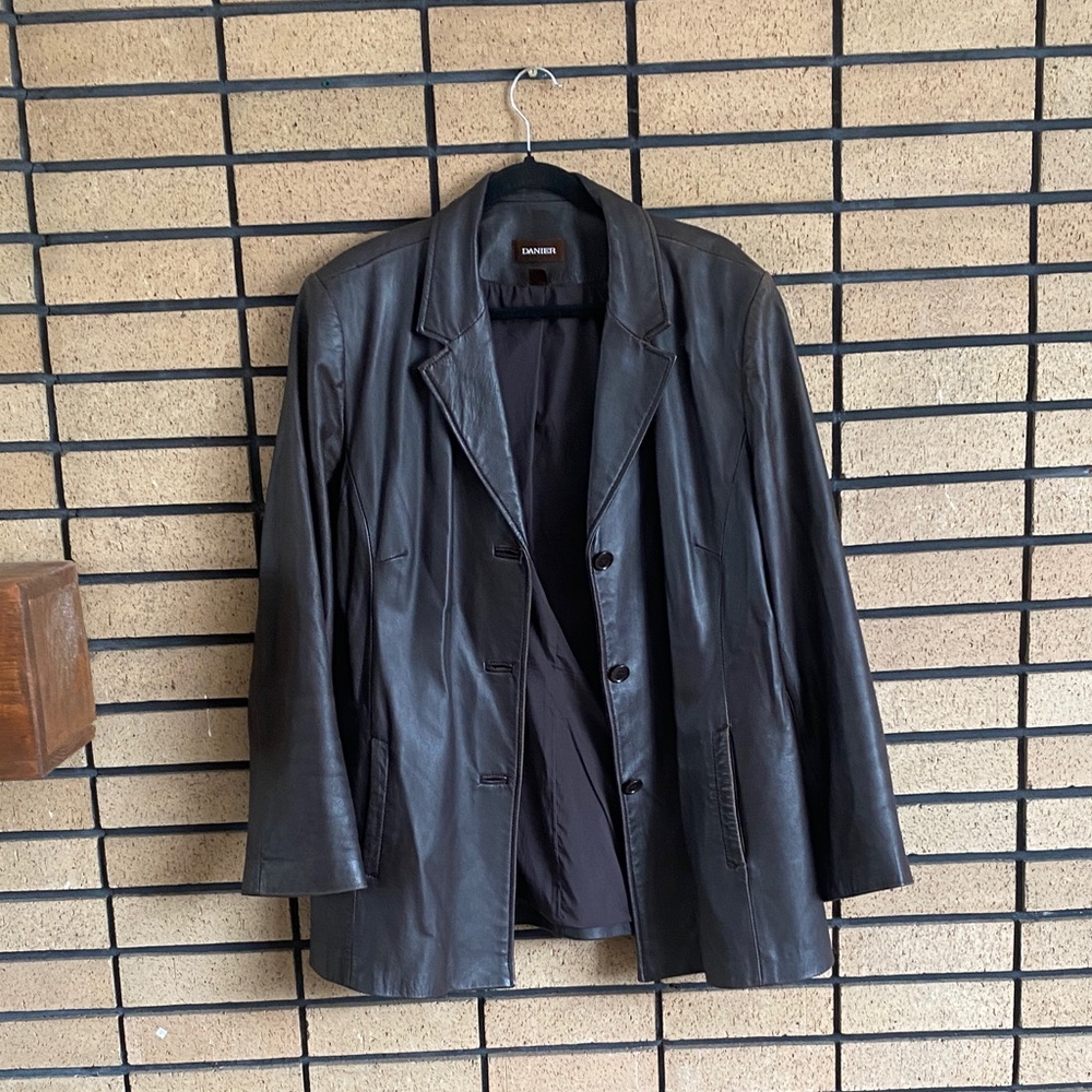 Brown Leather Danier Jacket XL